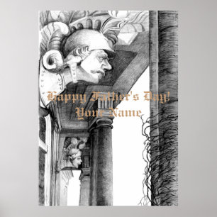 Skulptur av konst av slottspennan poster