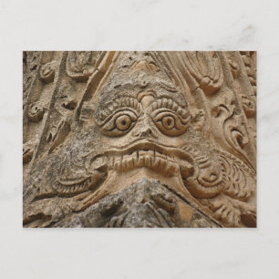 Skulptur av tempel vykort