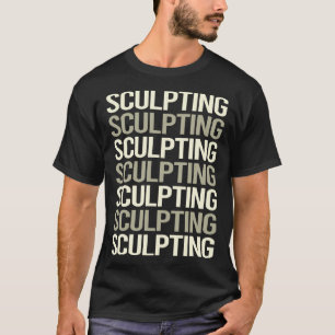 Skulptur för vit text t shirt