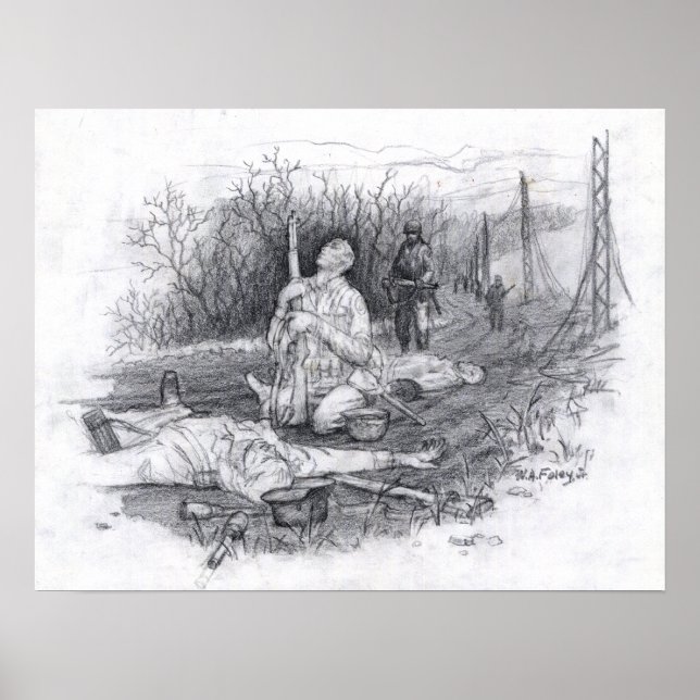 Skulptur i vit marmor poster (Framsidan)