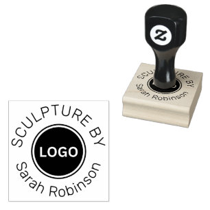 Skulptur med Anpassningsbar Artist Namn och Logoty Stämpel