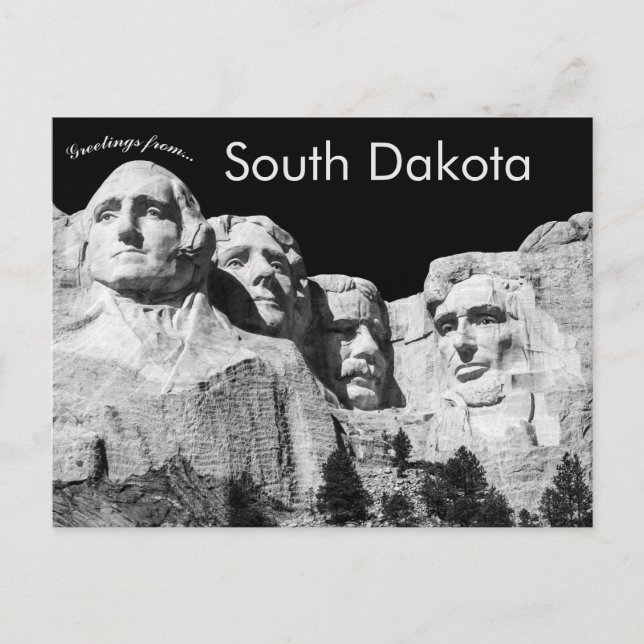 Skulptur på Mount Rushmore South Dakota USA Vykort (Framsida)