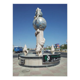 Skulptur till marina invånare fototryck