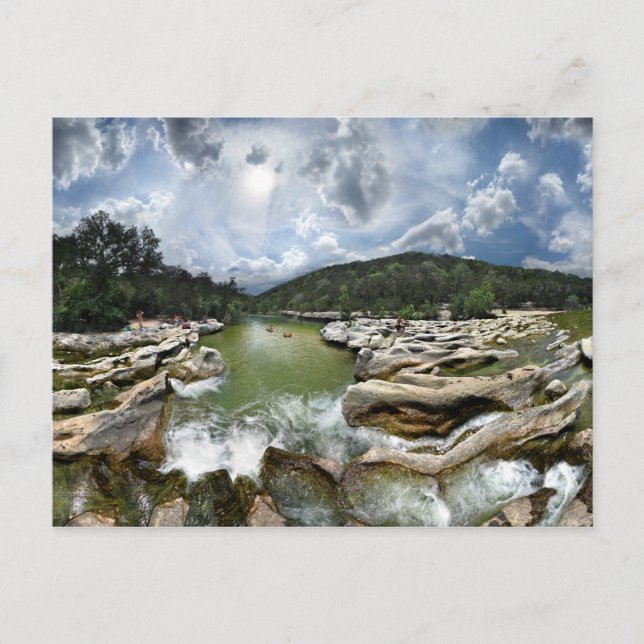 Skulpture Falls 5 - Barton Bäck i Austin Texas Vykort (Framsida)