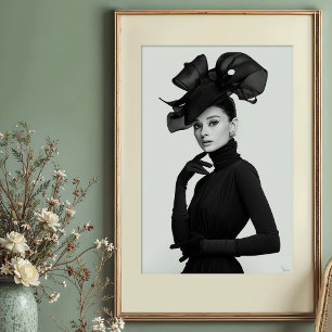 Skulpturen Drama: Monokrom Avant-Garde Porträtt Poster