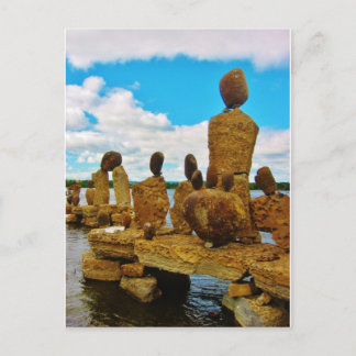 Skulpturer för Inukshuk stenflod Vykort
