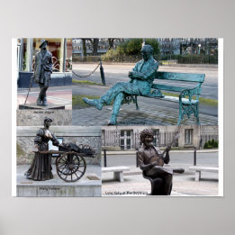 Skulpturer & statyer i Dublin Irland Poster