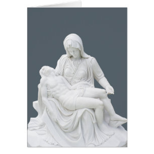 Skulpturerad Pieta Hälsningskort