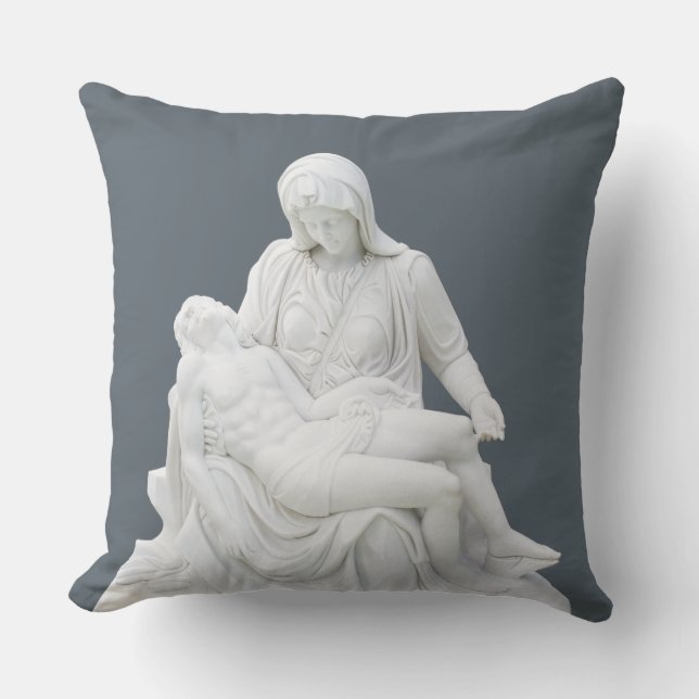 Skulpturerad Pieta Kudde (Framsida)