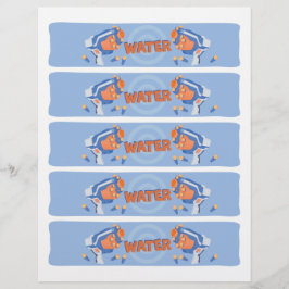 Skum Dart Gun party vattenflaska-etiketter Reklamblad