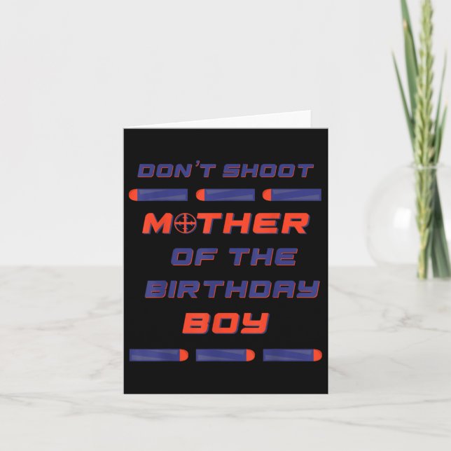 Skum Dart Krig Birthday Mor - Mamma Shirt Kort (Framsida)