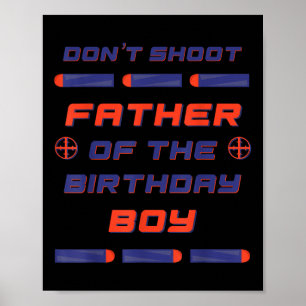 Skum Dart Krig födelsedag Far vid födelsedagspojke Poster