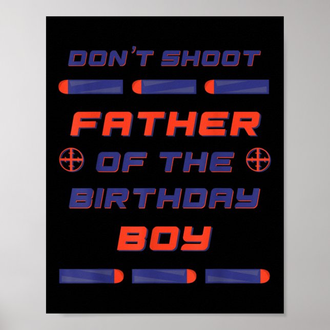 Skum Dart Krig födelsedag Far vid födelsedagspojke Poster (Framsidan)