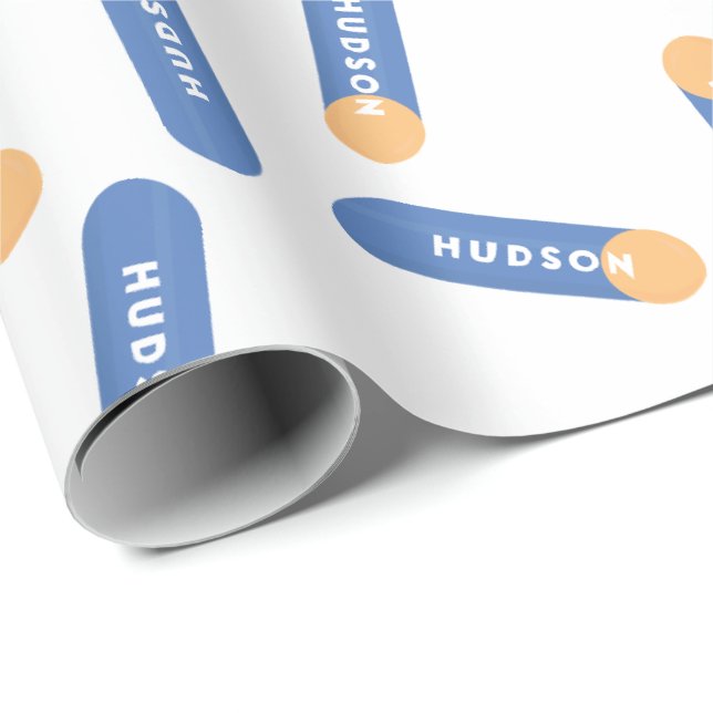 Skum dart med namn anpassad design presentpapper (Rullad Hörn)