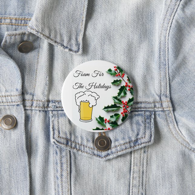 Skum för Helgdagar, lustigt, pärlglas Knapp (In Situ)