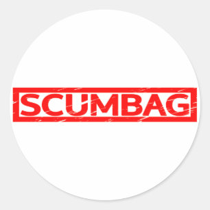 Skumbag Frimärke Runt Klistermärke