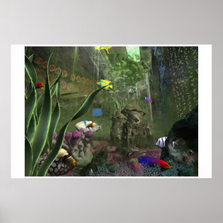 Skumig fisketank poster