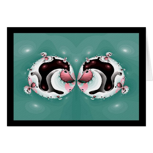 Skumma kyssar hälsningskort (Framsidan Horizontal)