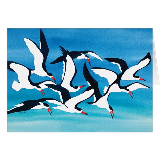 Skumma ytan hälsningskort (Framsidan Horizontal)