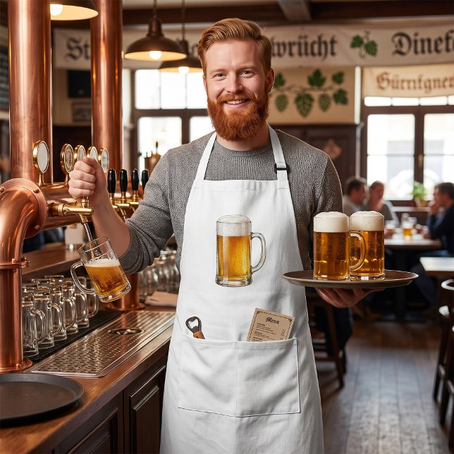 Skummande kall öl mugg dricker förkläde (Skapare uppladdad)