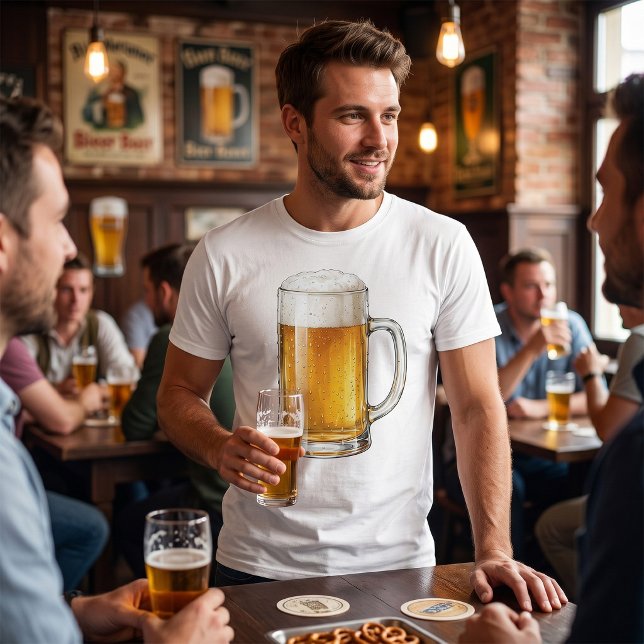 Skummande kall öl mugg dricker t shirt (Skapare uppladdad)