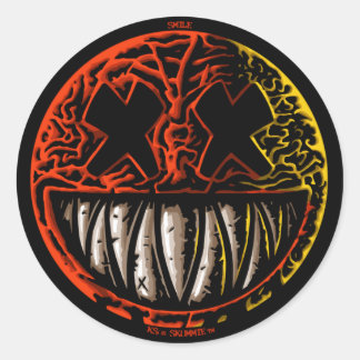 Skummie Smile Sticker Runt Klistermärke