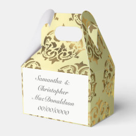 Skummmönstret guld bröllop presentaskar