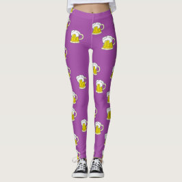 Skumöl kopp på lila leggings