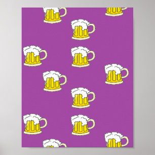 Skumöl kopp på lila poster
