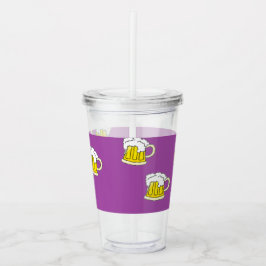 Skumöl kopp på lila take away mugg