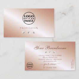 Skumpa Ro Guld-mousserande diamanter med Logotyp Visitkort