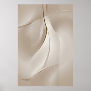"Skumrande transilitet"   Beige Abstrakt Art Poster