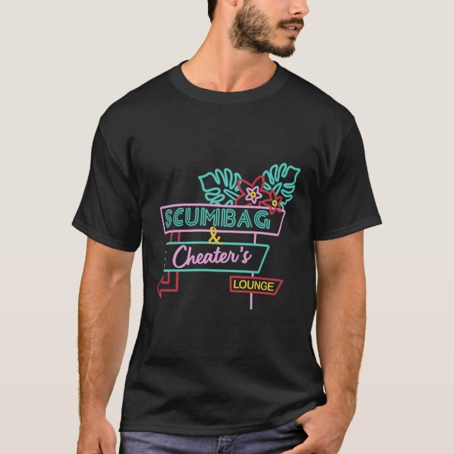 Skumsäck och Cheater är längre T Shirt (Framsida)