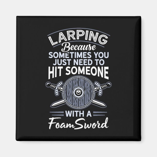 Skumsvärd Live Action Rollspel Larp Spelare Larper Magnet (Framsidan)