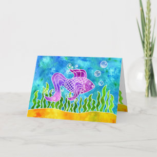 Skumt kort för Batik
