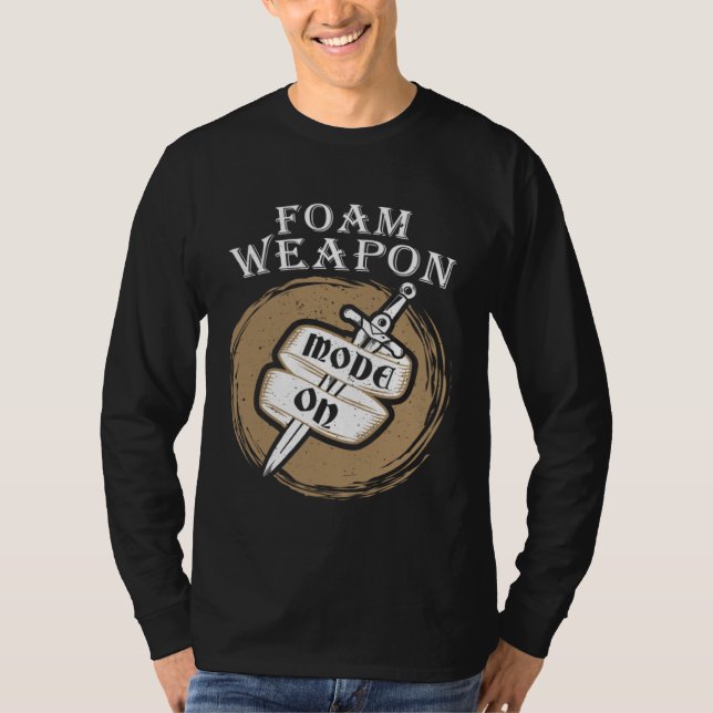 Skumvapenläge På Larp Rollspel T Shirt (Framsida)
