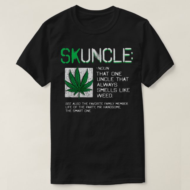 Skuncle Funny Favorite-farbror som alltid luktar L T Shirt (Design framsida)