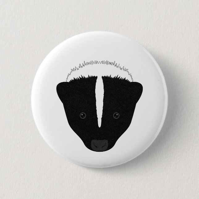 Skunk Ansikte Knapp (Framsida)