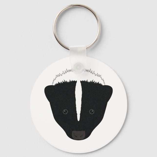Skunk Ansikte Nyckelring (Framsida)