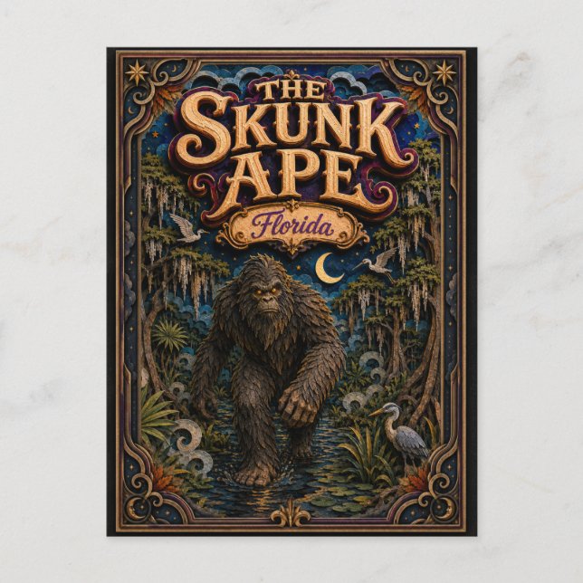 Skunk Ape Florida Popcut Legends Vykort (Framsida)