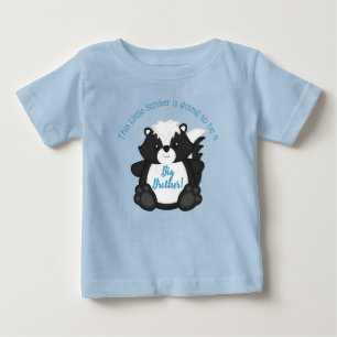Skunk Baby Shower Blue T Shirt