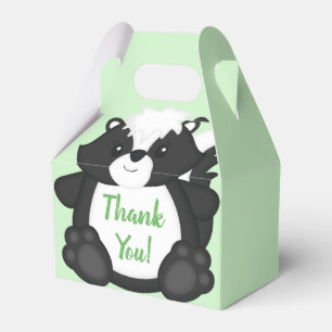 Skunk Baby Shower-Grönt Presentaskar