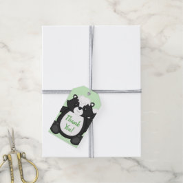 Skunk Baby Shower-Grönt Presentetikett