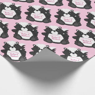 Skunk Baby Shower Rosa Presentpapper