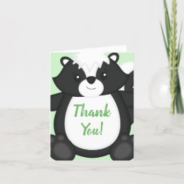 Skunk Baby Shower Woodland Animals Tack Kort