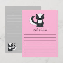 Skunk Barn Cute Flat Stationard-kort