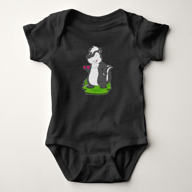 Skunk Bodybuilding der Dumbbell Bodybuilding T Shirt (Framsida)