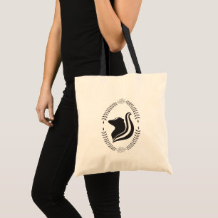 Skunk Cameo Silhouette Tote (Flora) Tygkasse