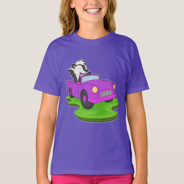 Skunk Car T Shirt (Framsida)
