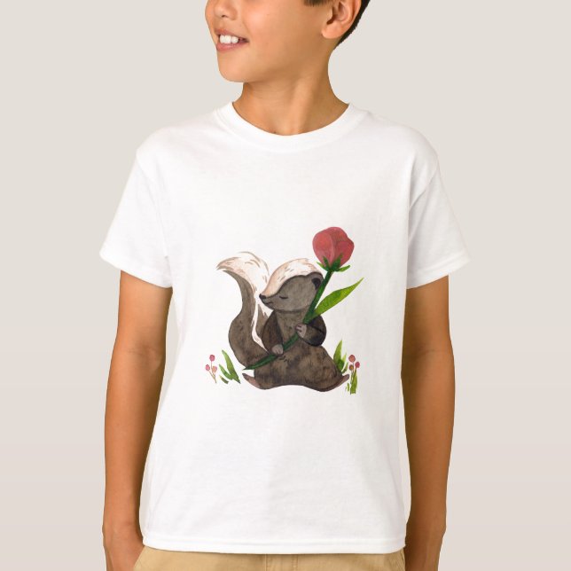 Skunk-Chic: Monochrome MisChief T Shirt (Framsida)